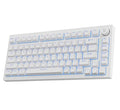 Kreo Swarm X Wireless Mechanical Gaming Keyboard – Huano Red Switches, Pass Through Keycaps with RGB, Tri-Mode Connectivity (2.4Ghz/Bluetooth/Wired), 5-Pin Hot-Swap, for Windows & MacOS (White)