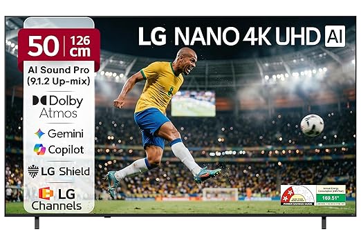 LG 126 cms (50 inches) NU87 AI Series Nano 4K Ultra HD Smart webOS VA LED TV